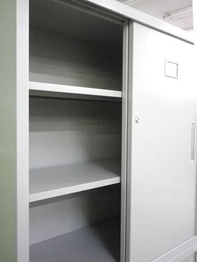 ITOKI 引戸型 書庫 横88×高88×奥40cm 3段 鍵付き イトーキ 保管庫 オフィス家具 事務用品 収納 HN-33WN-WE グレー 札幌 厚別店