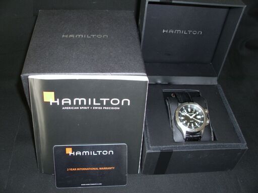 HAMILTON カーキ フィールド  メンズ 腕時計 クォーツ  黒文字盤  H744511