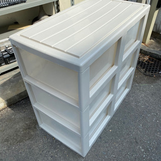 3段 衣装ケース 白 新生活用品