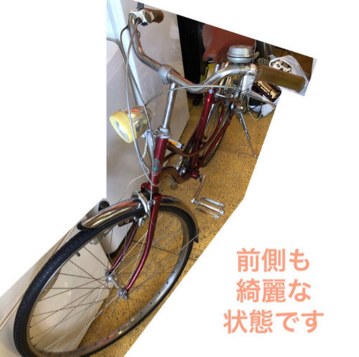 レトロ自転車 BEST QUALITY 3変速 27インチ 赤色 NO.162