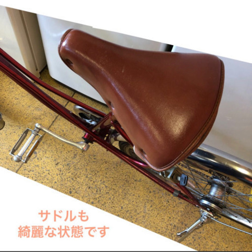 レトロ自転車 BEST QUALITY 3変速 27インチ 赤色 NO.162