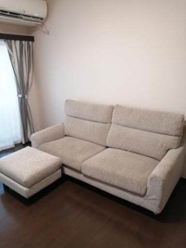 3/31まで！【美品】パノラマ04 の3人がけソファとオットマン