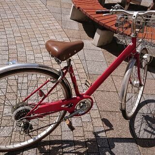 26ｲﾝﾁ SHIMANO 自転車 6段階変速 鍵交換済