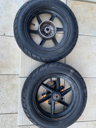 AF35 Live Dio ZX 前後ホイールセット タイヤ付き 10インチ