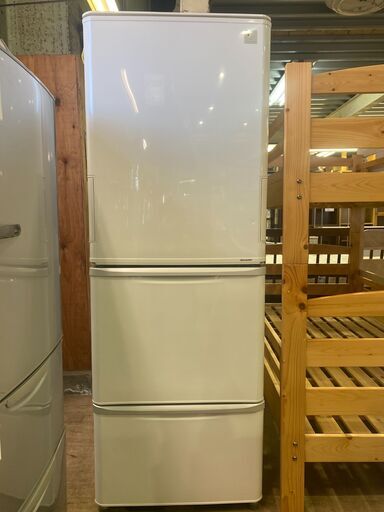 【管理IR012987-104】SHARP シャープ 2014年製 SJ-PW35Y-W 350L 3ドア冷蔵庫