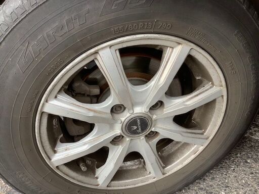 パッソ　ヴィッツ カローラバン等　155/80R13 100 スタッドレスアルミ4本セット