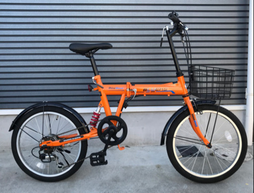 ★ご相談中★新古車★ 折り畳み自転車　オレンジ色　20インチ　外装6段ギア