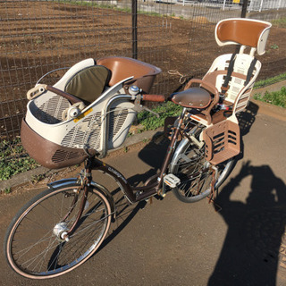 子供乗せ自転車（前後子供座席、オートライト、三段ギヤ）