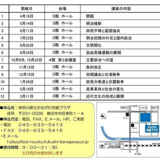令和３年度「知って楽しい　学び直す日本の歴史」講座の開催（近代国家の幕開け）の画像