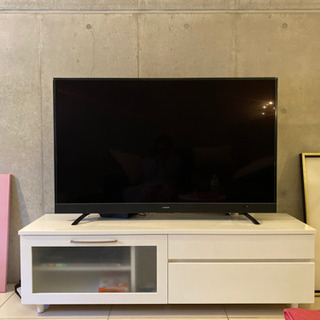 TV５５インチ＋白のテレビボード