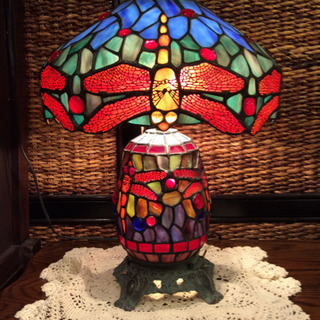 中古品 ステンドグラス ランプ ミラン