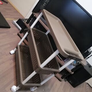 キャスター付収納ワゴン3段式の画像