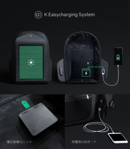 希少】最新 KORIN リュックサック(ソーラー付きモデル)