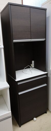 レンジボード 食器棚 DBR スリムタイプ ダストボックス付【ユーズドユーズ名古屋天白店】J644