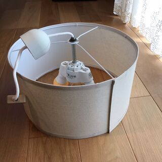 ペンダントライト（布張り）（直径約41cm）LEDライト付の画像