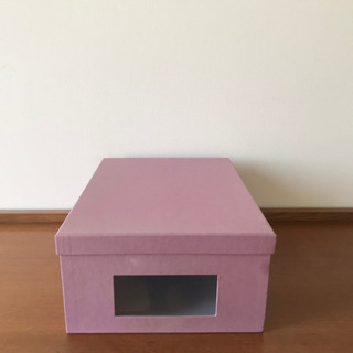 収納ボックス 青山スパイラルで購入 中が見えるフィルム付き シャビーシックの画像
