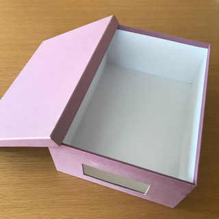 収納ボックス 青山スパイラルで購入 中が見えるフィルム付き シャビーシックの画像