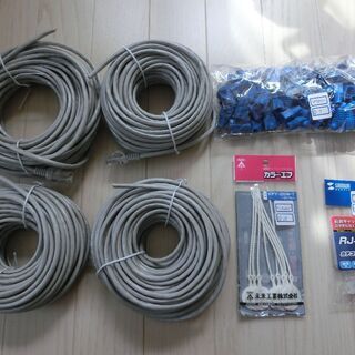 Cat5E LANケーブル18mx4本の画像