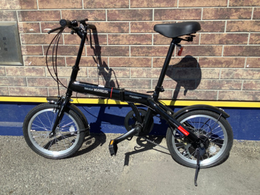 折りたたみ自転車　16インチ　6SP Ｍ−103  ブラック　14080円