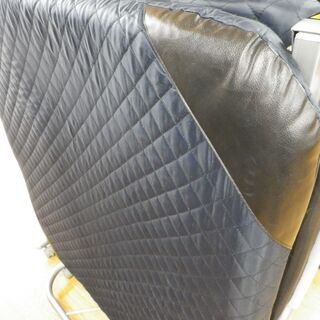 折りたたみベッド シングル 布製 キルティング ネイビー マット幅96㎝ シングルベッド　西岡店の画像