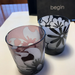 新品未使用　お花のグラス
