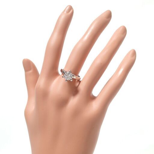 E409 Pt900 ダイヤ 1.12ct 指輪 リング 8.1g 鑑定書付き