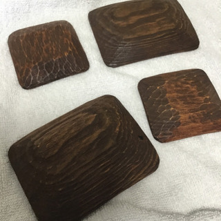 小皿　豆皿　木皿　アジアン　4枚セットの画像