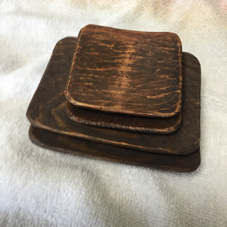 小皿　豆皿　木皿　アジアン　4枚セットの画像