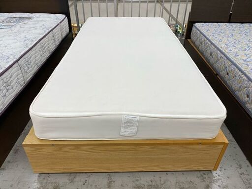 【愛品館 江戸川店】無印良品　シングルベッド　引出し収納付き　ID:153-017321-007　配送可　代引き配送可（代引きの場合は現金のみのお取り扱になります）