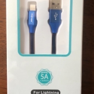 iPhone 充電ケーブル Lightningケーブル  ブルー1mの画像