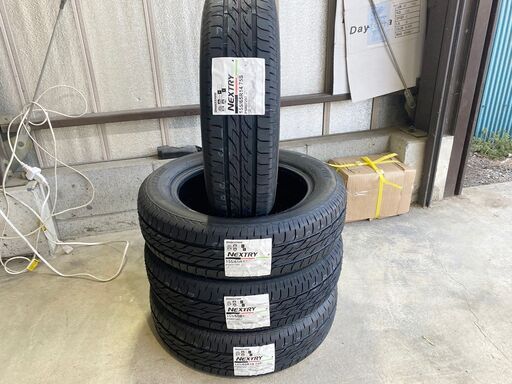 新品タイヤ4本 交換工賃など全て込み 155/65R14 ブリヂストン ネクストリー 千葉県柏市 軽自動車 NBOX タント ワゴンR