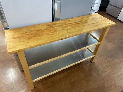 キッチンラック　3段　ナチュラル×シルバー