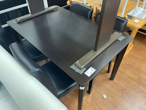 タマリビング　ダイニング5点セット　ブラック