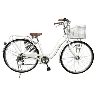 ママチャリ　自転車　白　買って半年