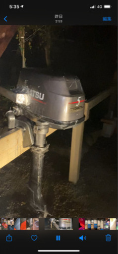 動画ありトーハツ　参考定価14万円　実際に船につけてて動作確認済　2馬力　3馬力　３.5馬力　4馬力　6馬力　7馬力　8馬力　9馬力　9.9馬力　10馬力　15馬力5馬力船外機　4サイクル船外機　30フィートの船も動かせます