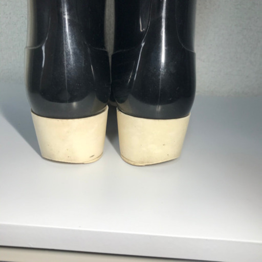 シャネル　CHANEL カメリア　レインブーツ　23.5cm