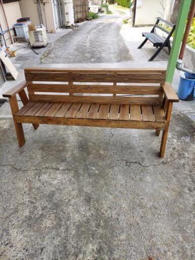 木製長椅子(ハンドメイド)