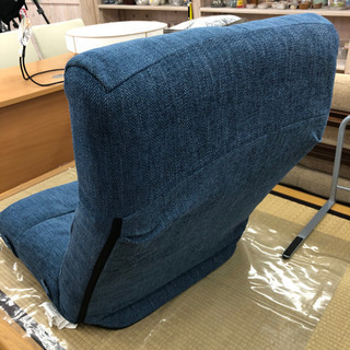 14段階リクライニング座椅子☆ブルー☆ふっくらクッションタイプ☆中古品の画像
