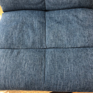 14段階リクライニング座椅子☆ブルー☆ふっくらクッションタイプ☆中古品の画像