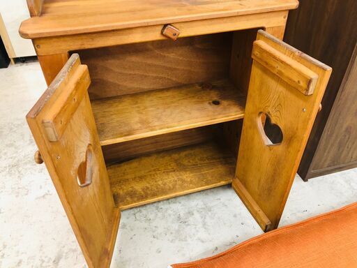 カントリー調木製ラック ブラウン【トレファク上福岡】