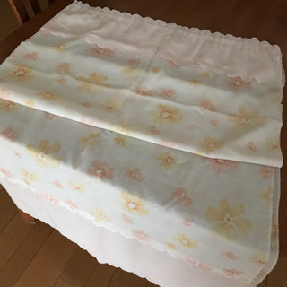 のれん 花柄 透け感 140×150cm