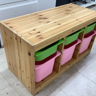 木製ラック　カラートレー付き‼︎【トレファク牛久店】