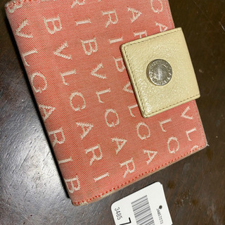 【ブルガリ】二つ折り財布　ピンク　ロゴマニア　BVLGARI【引...