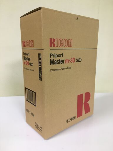 リコー輪転機N300用消耗品　インク・マスター各1個セット　PriportInk i-30黒1000ml　PripotMaster m-3〈A3〉