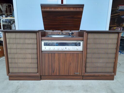 レトロモダンな レコードプレーヤー 木製 ONKYO X-1000