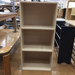 【トレファク鶴ヶ島店】カラーボックス　薄茶3段