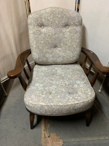 キツツキマーク  飛騨の家具　一人用ソファー　座面ゴム　現状品