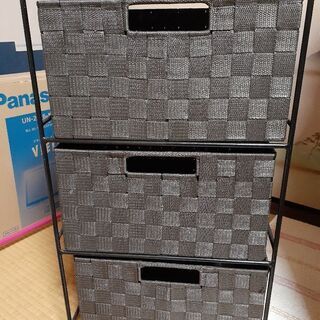 3段収納ケース チェスト 茶 ブラウン 3段 お洒落の画像