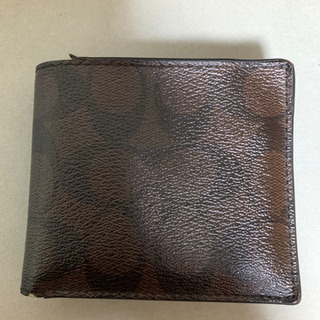coach 折り財布　ブラウン