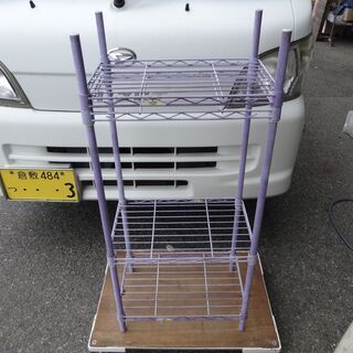 【お買い上げありがとうございました】メタルラック　サイズ約高さ9...